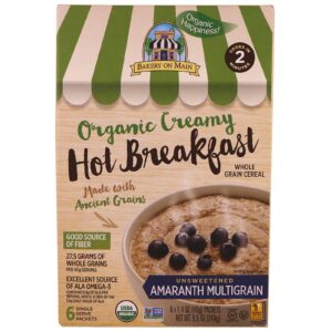 Bakery On Main, Organic, Creamy Hot Breakfast, Unsweetened Amaranth Multigrain, 6 Pack, 1.4 oz (40 g) Each