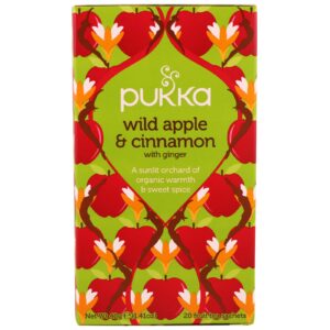 Pukka Herbs, Maçã selvagem e canela com gengibre, 20 sachês de chá de frutas, 1,41 oz (40 g)