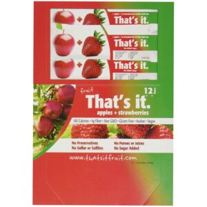That's It, Barras de Frutas, Maçãs + Morangos, 12 Barras, 1,2 onças (420 g) cada