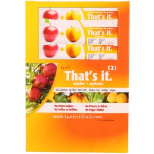 That's It, Barras de Frutas, Maçãs + Damascos, 12 Barras, 1,2 onças (420 g) cada