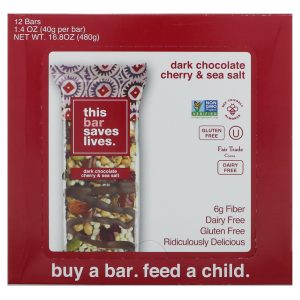 Comprar this bar saves lives, llc, dark chocolate cherry & sea salt, 12 bars, 16. 8 oz (480 g) preço no brasil mercearia suplemento importado loja 11 online promoção - 17 de abril de 2024
