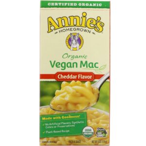 Annie's Homegrown, Macarrão Orgânico Vegano, Sabor de Cheddar, 6 oz (170 g)