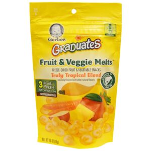 Gerber, Graduates, Jujubas de frutas e vegetais, Combinação verdadeiramente tropical, 1.0 oz (28 g)