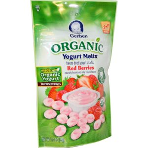 Gerber, Organic Yogurt Melts, Frutas Vermelhas, 1,0 oz (28 g)