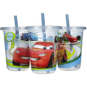 The First Years, Carros Disney, Copinhos Com Canudo Pega & Joga, Acima de 18 meses, Pacote com 3 (296ml)