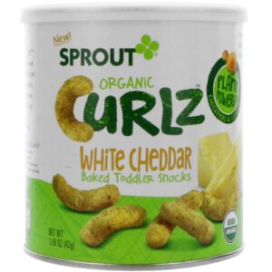Sprout Organic, Curlz, Cheddar Branco, 42 g (1,48 oz)