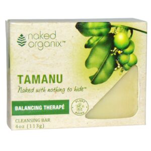 Organix South, Naked Organix, Balancing Therapé, Tamanu Cleansing Bar, Fragrance Free, 4 oz (113 g)