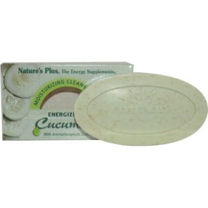 Nature's Plus, Barra de Limpeza Hidratante, Pepino Energizante, 3,5 oz (100 g)