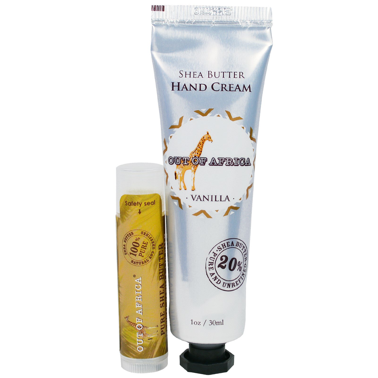 Out of Africa, Manteiga de Karité para Pele, Creme para Mãos e Bálsamo Labial, Baunilha Tropical, Kit com 2 Peças - Imagem 3