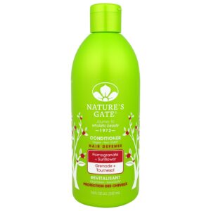 Nature's Gate, Condicionador Vegano Hair Defense, Romã + Girassol, frasco de 18 oz (532 ml)