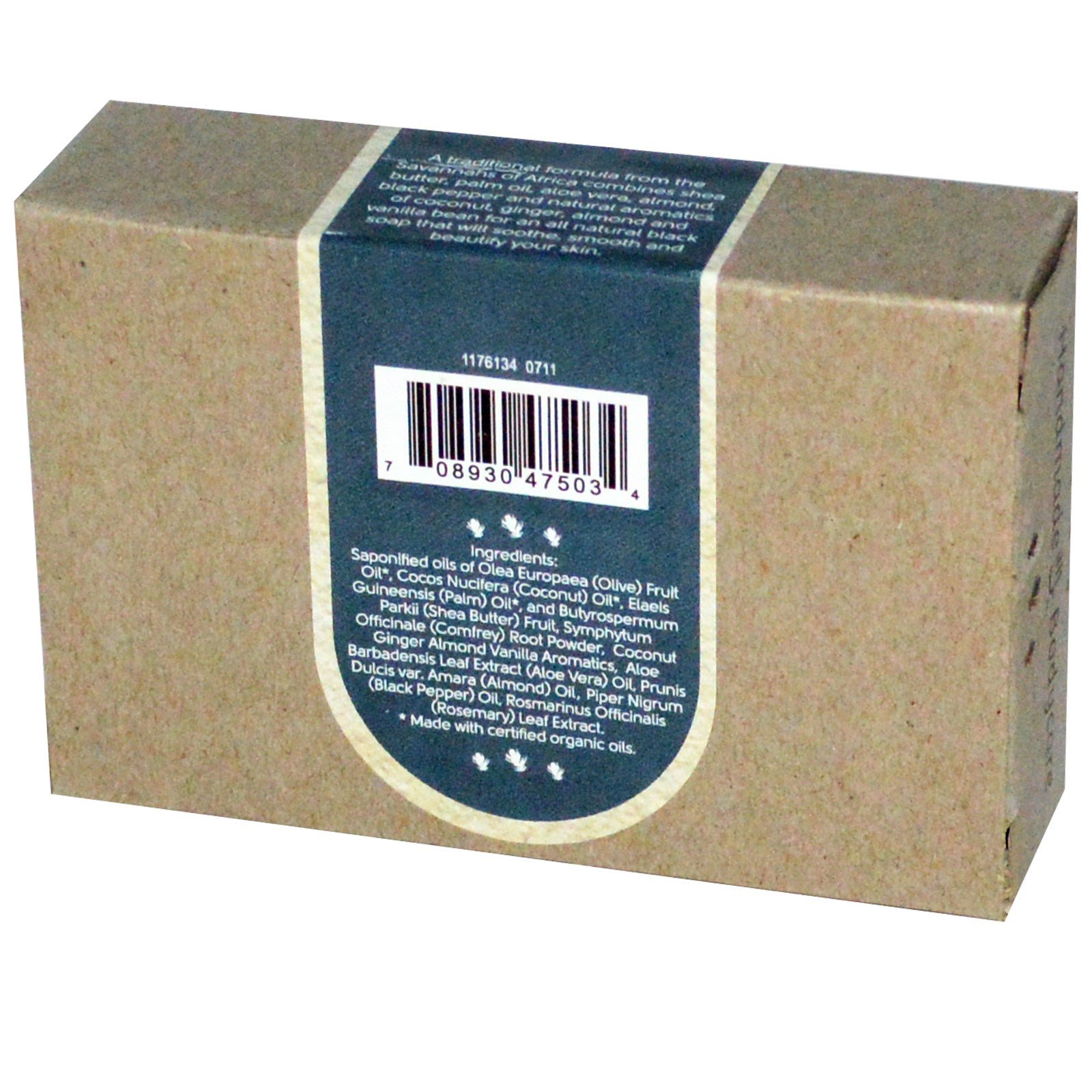 Sunfeather Soaps, Sabonete Africano Preto em Barra, 4.3 oz (121 g) - Imagem 2