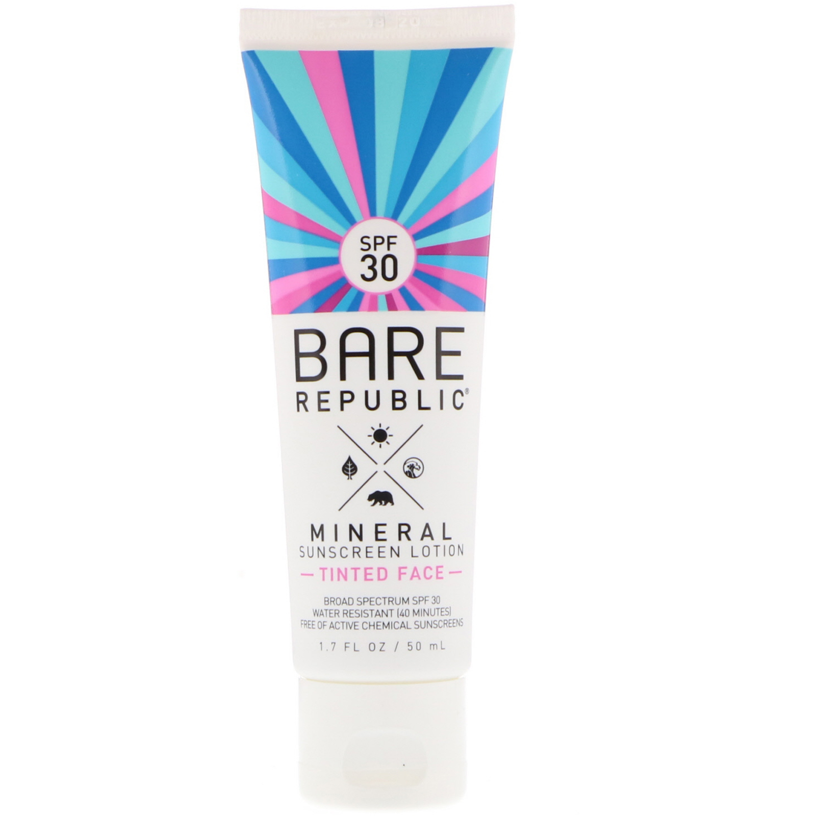 Bare Republic, Mineral Sunscreen Lotion, Tinted Face, SPF 30, 1.7 fl oz (50 ml) - Imagem 3