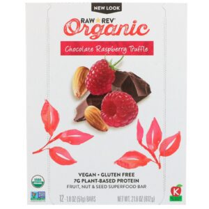Raw Revolution, Orgânica, Trufa de Chocolate e Framboesa, 12 Barras, 1,8 oz (51 g) Cada