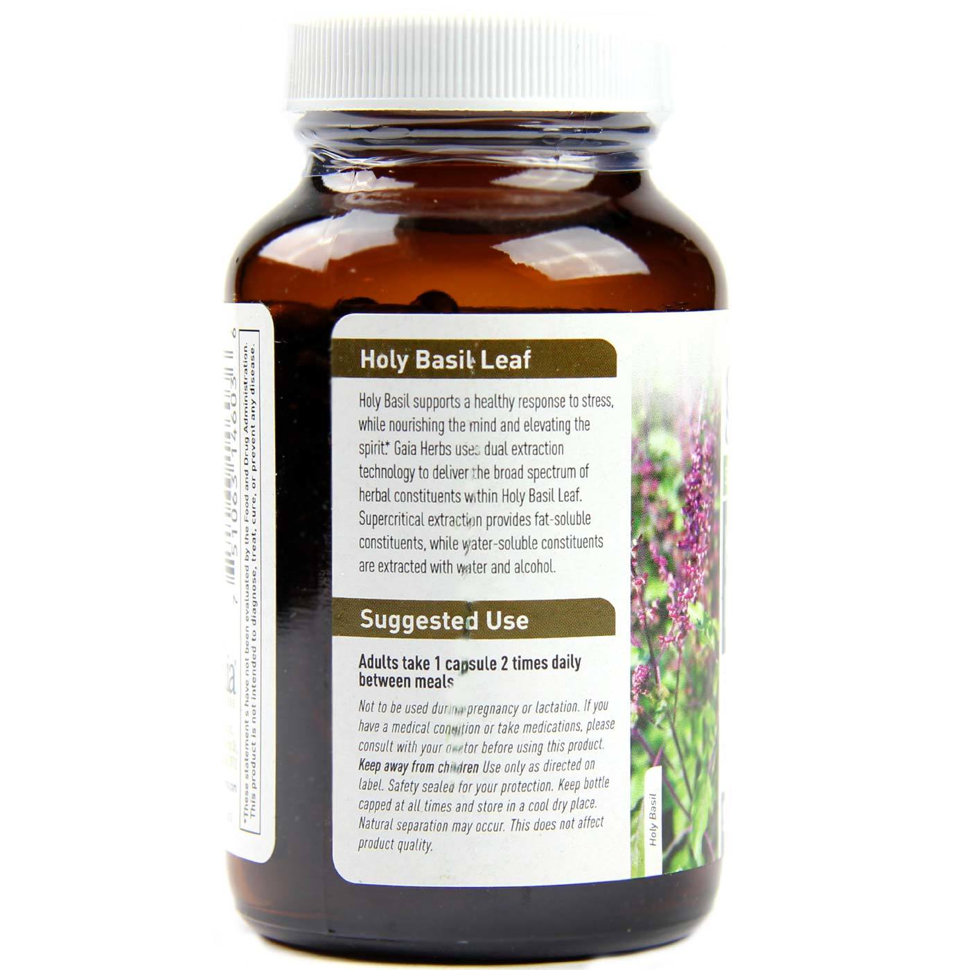 Gaia Herbs Holy Basil Folha - 120 Vegetarian Liquid Phyto-Cápsulas - Imagem 3