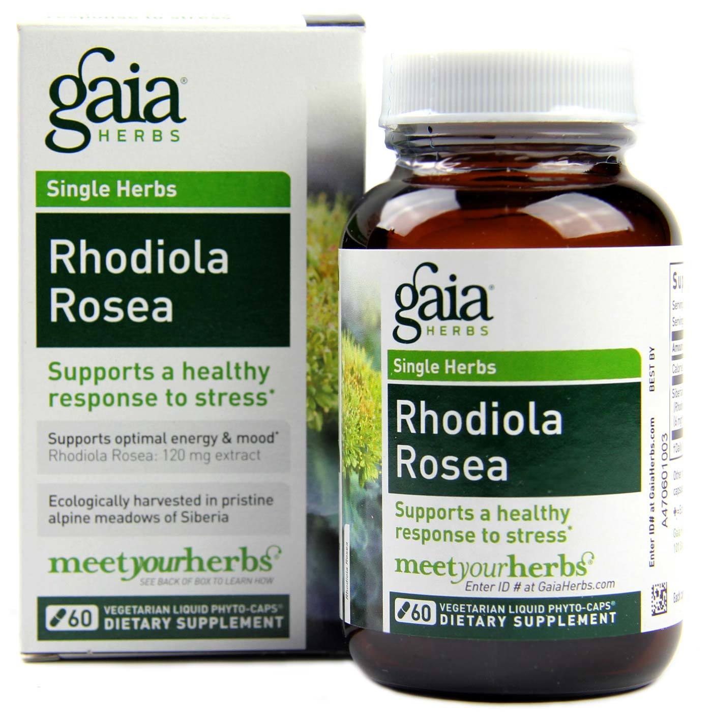 Gaia Herbs Rhodiola Rosea - 60 Vegetarian Liquid Phyto-Cápsulas - Imagem 5