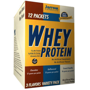 Jarrow Formulas 100% Natural Whey Proteína Variety Pack, Variedade - 12 Packets