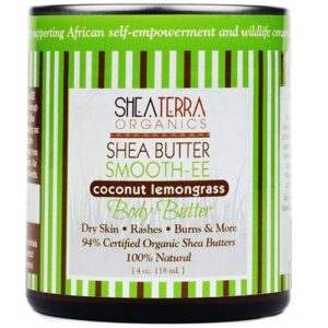 Shea Terra Orgânicos Shea and Vitamina E Butter, Limãograss De Coco - 4 oz