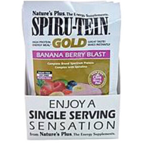 Nature's Plus Spiru-Tein Gold, Banana Berry Blast - 8 Packets