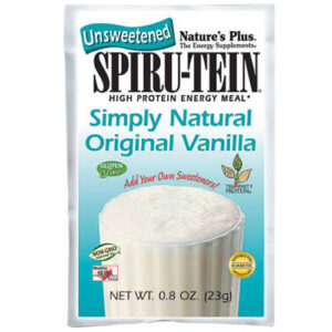 Nature's Plus Simply Natural Spiru-Tein, Baunilha - Unsweetened - 8 Packets