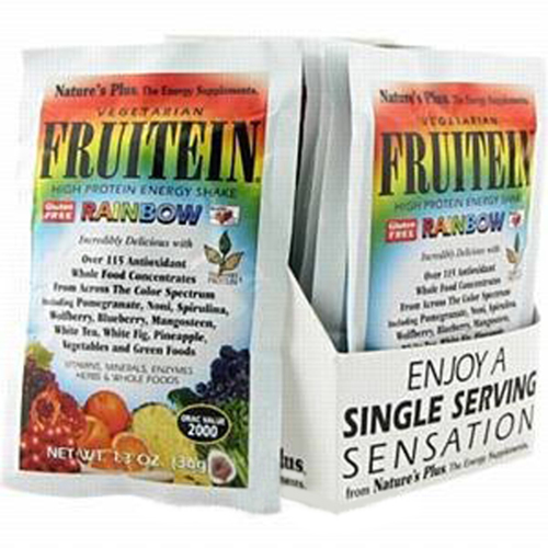 Nature's Plus Fruitein Shake, baga - Rainbow Antioxidant Whole Food - 8 Packets