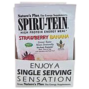 Nature's Plus Spiru-Tein, Banana De Morango - 8 Packets
