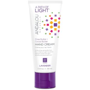 Andalou Naturals, Caminho de Luz, Manteiga de Shea + Manteiga Cremosa de Cacau, Lavanda, 3,4 fl oz (100 ml)