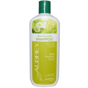 Aubrey Organics, Shampoo de Camomila Azul, Intensifica o Brilho, Normal, 11 fl oz (325 ml)
