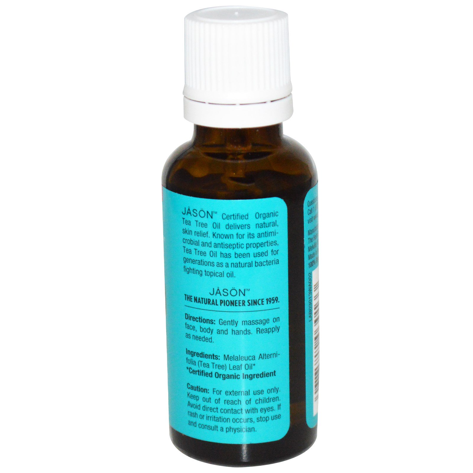 Jason Natural, Óleo 100% orgânico, árvore do chá, 1 fl oz (30 ml) - Imagem 2