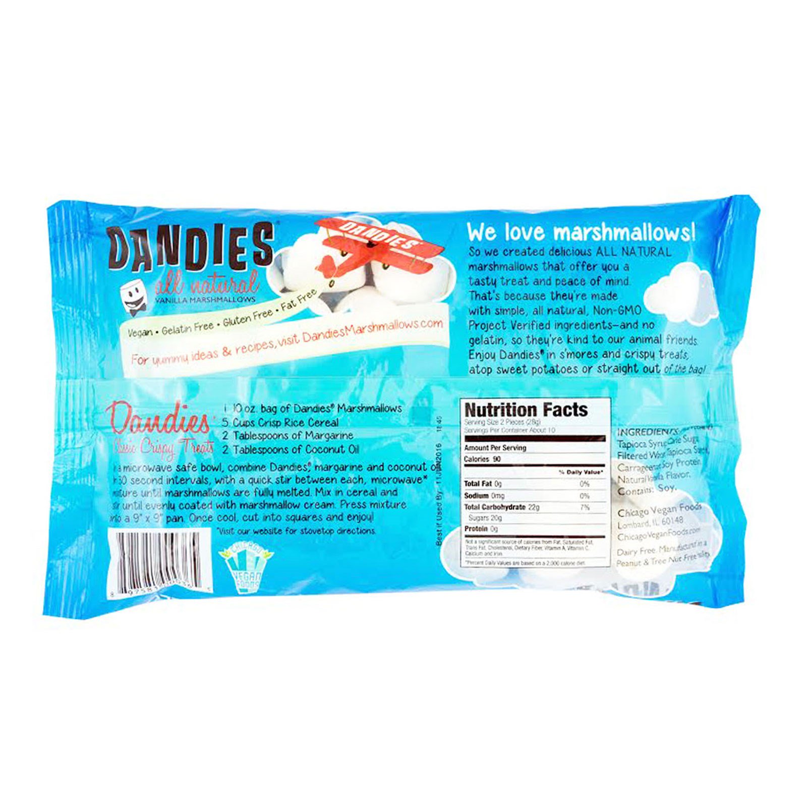 Dandies, Marshmallows de baunilha naturais, 10 oz (283 g) - Imagem 2