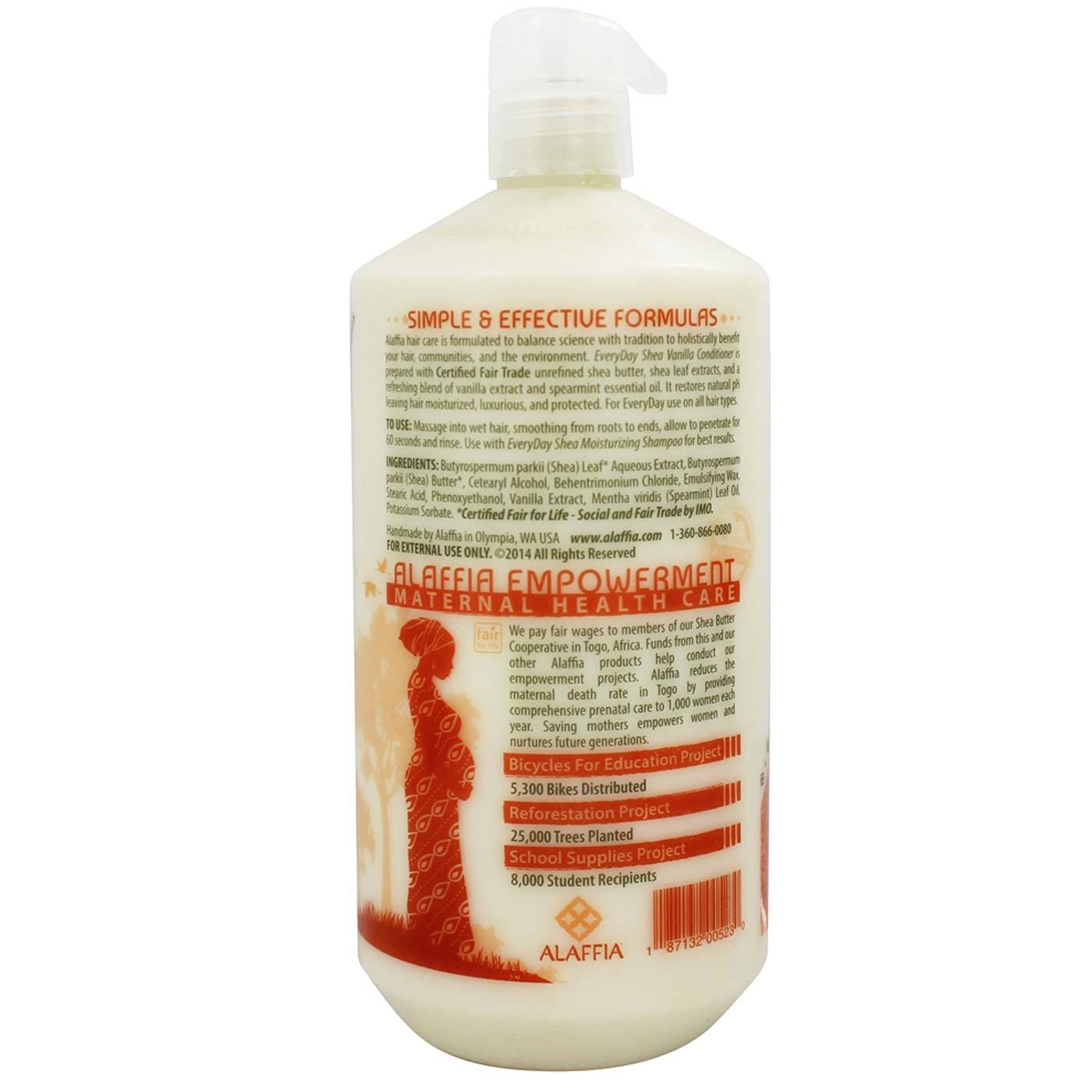 Alaffia Everyday Shea Conditioner, Umidade - Vanilla-Mint - 32 oz - Imagem 2