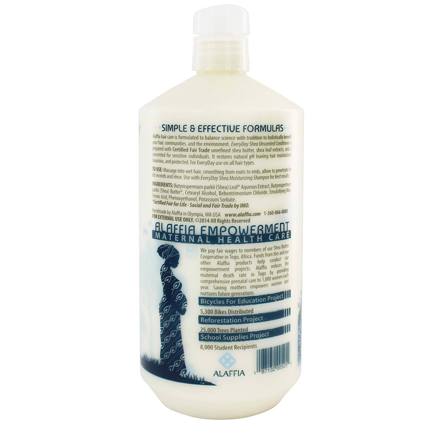 Alaffia Everyday Shea Conditioner, Sem fragrância - 32 oz - Imagem 2