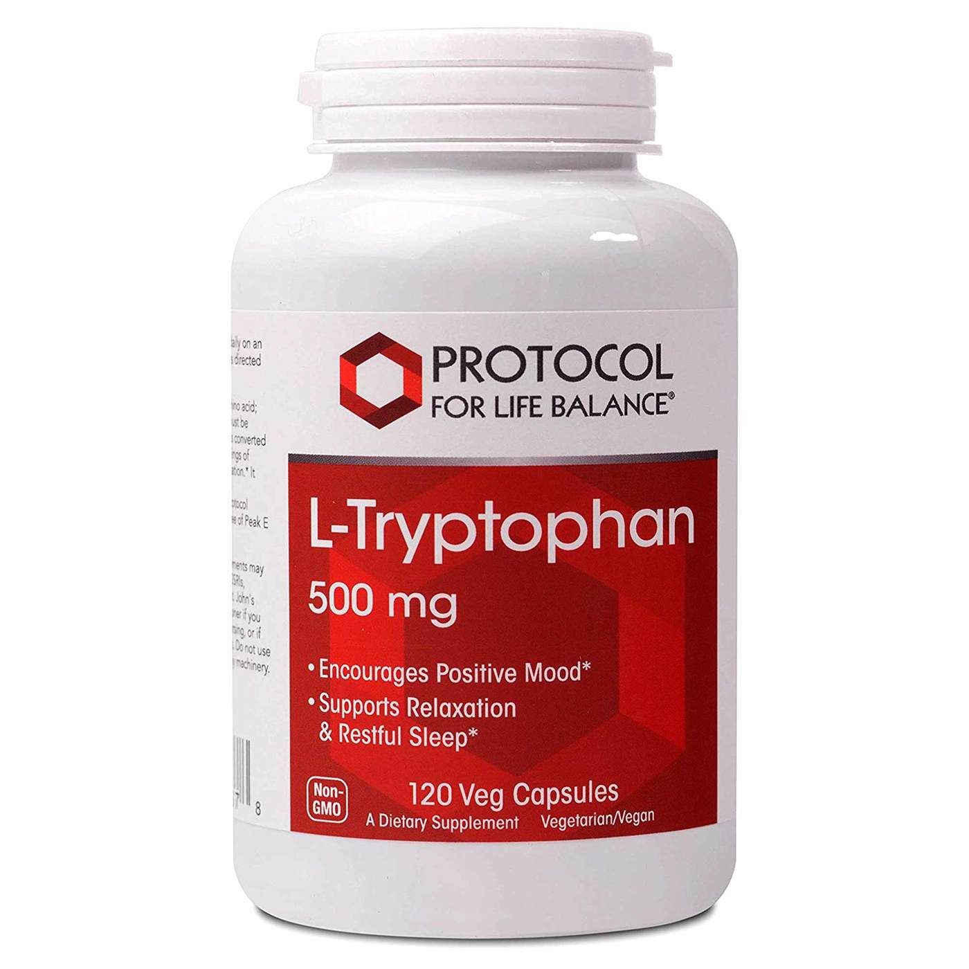 Protocol for Life Balance L-Tryptophan - 500 mg - 120 Cápsulas Vegetarianas