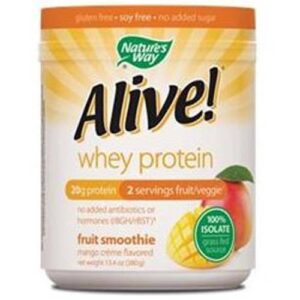 Nature's Way Alive Whey Proteína Grass Fed Smoothie, Mango Creme - 10 Servings