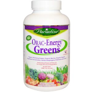 Paradise Ervas ORAC-Energia Greens - 120 Cápsulas Vegetarianas