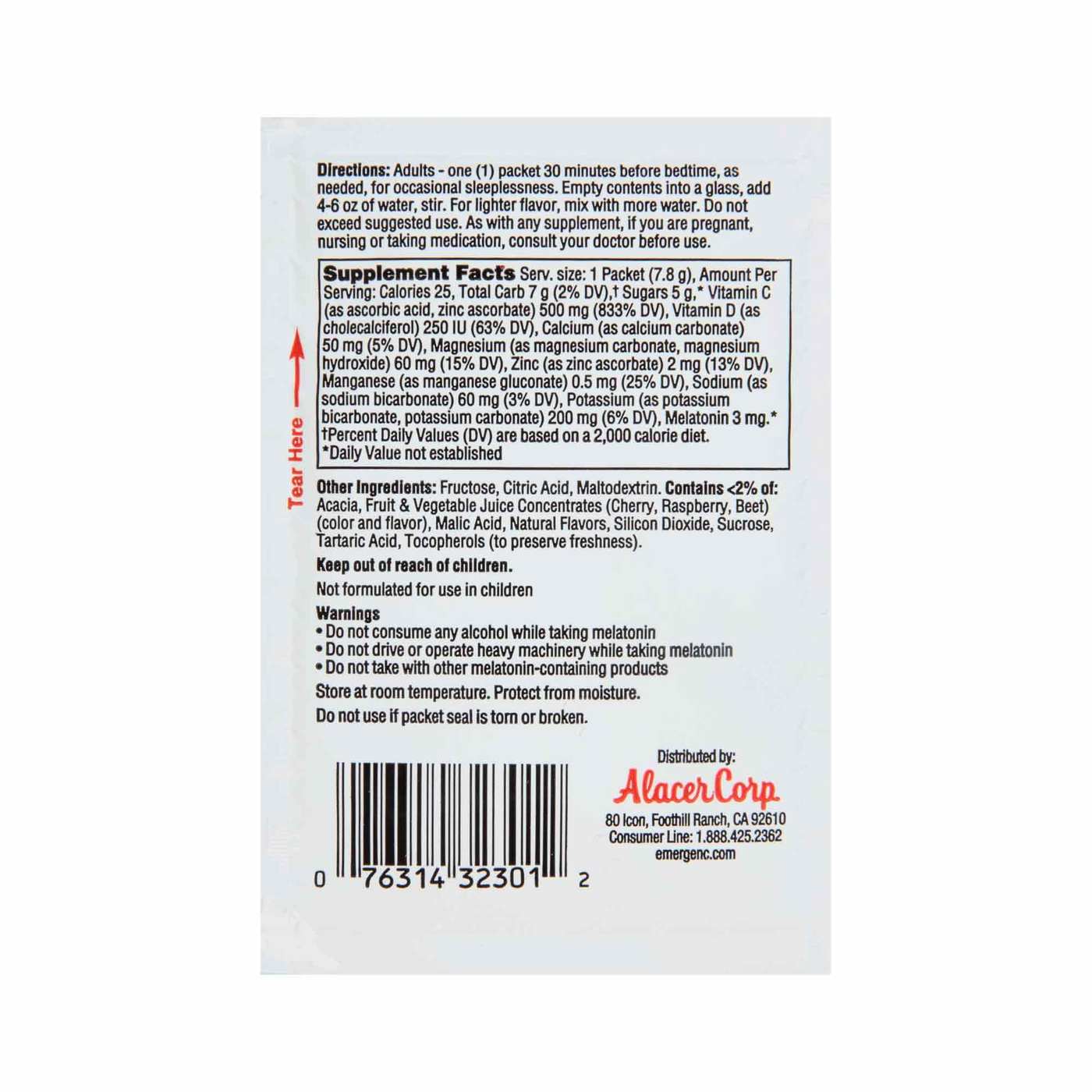 Emergen-Zzzz 24 pacotes - 7.8 g - Alacer - Imagem 5