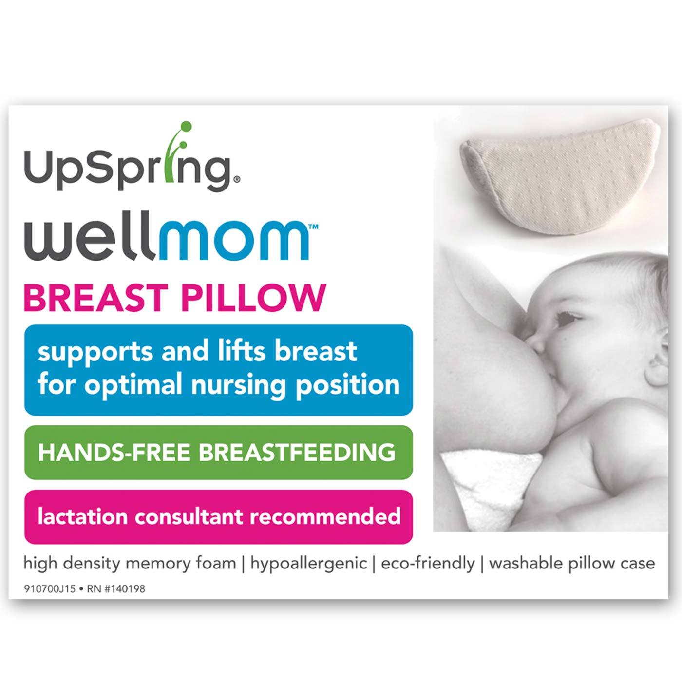 UpSpring Breast Pillow com Cover - Small (C-D Cup)