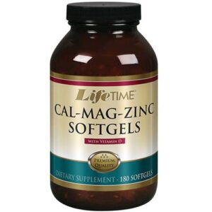 LifeTime Cálcio Magnésio Zinco com Vitamina D - 180 Cápsulas em Gel
