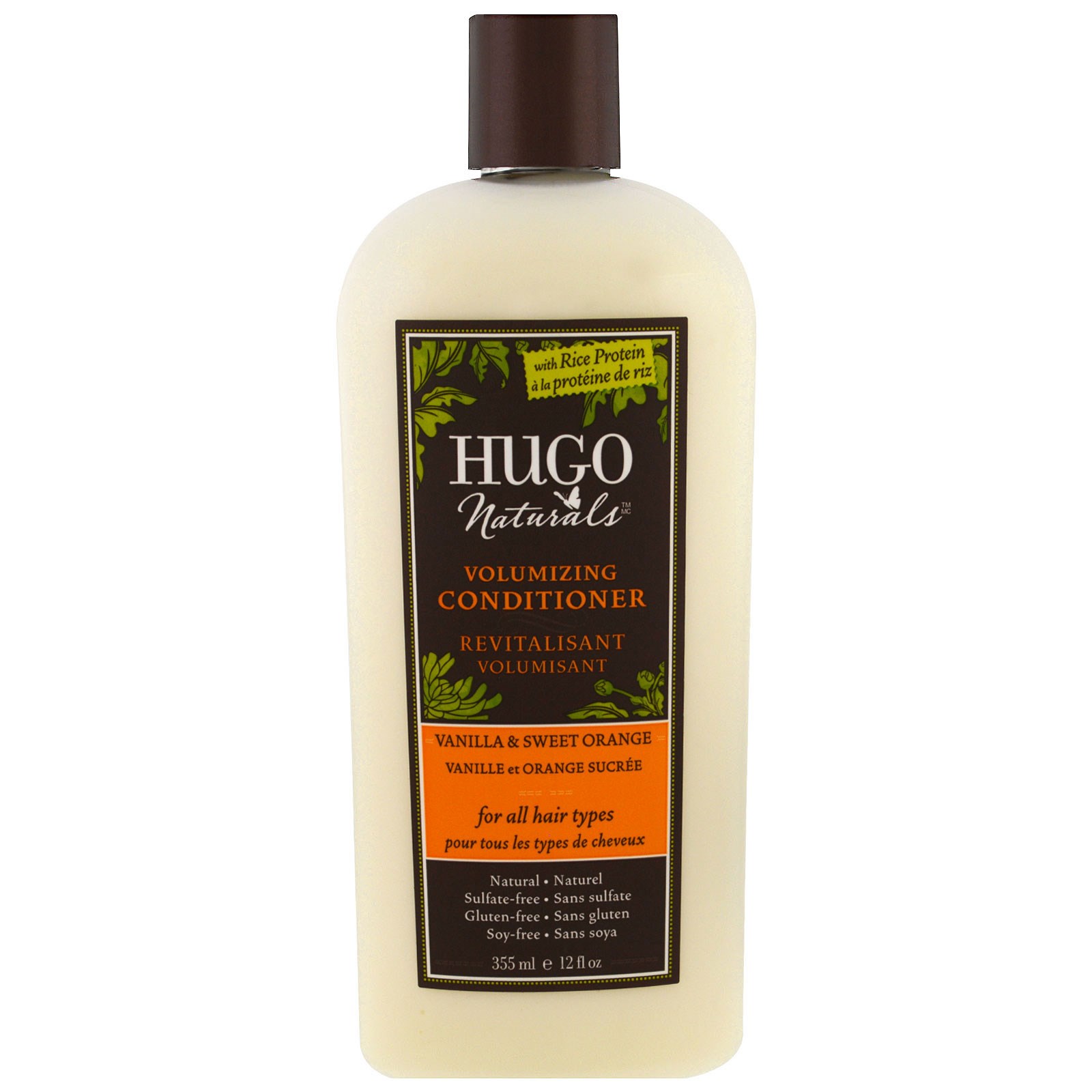 Hugo Naturals, Condicionador que Dá Volume, Baunilha & Laranja Doce, 12 fl oz (355 ml)