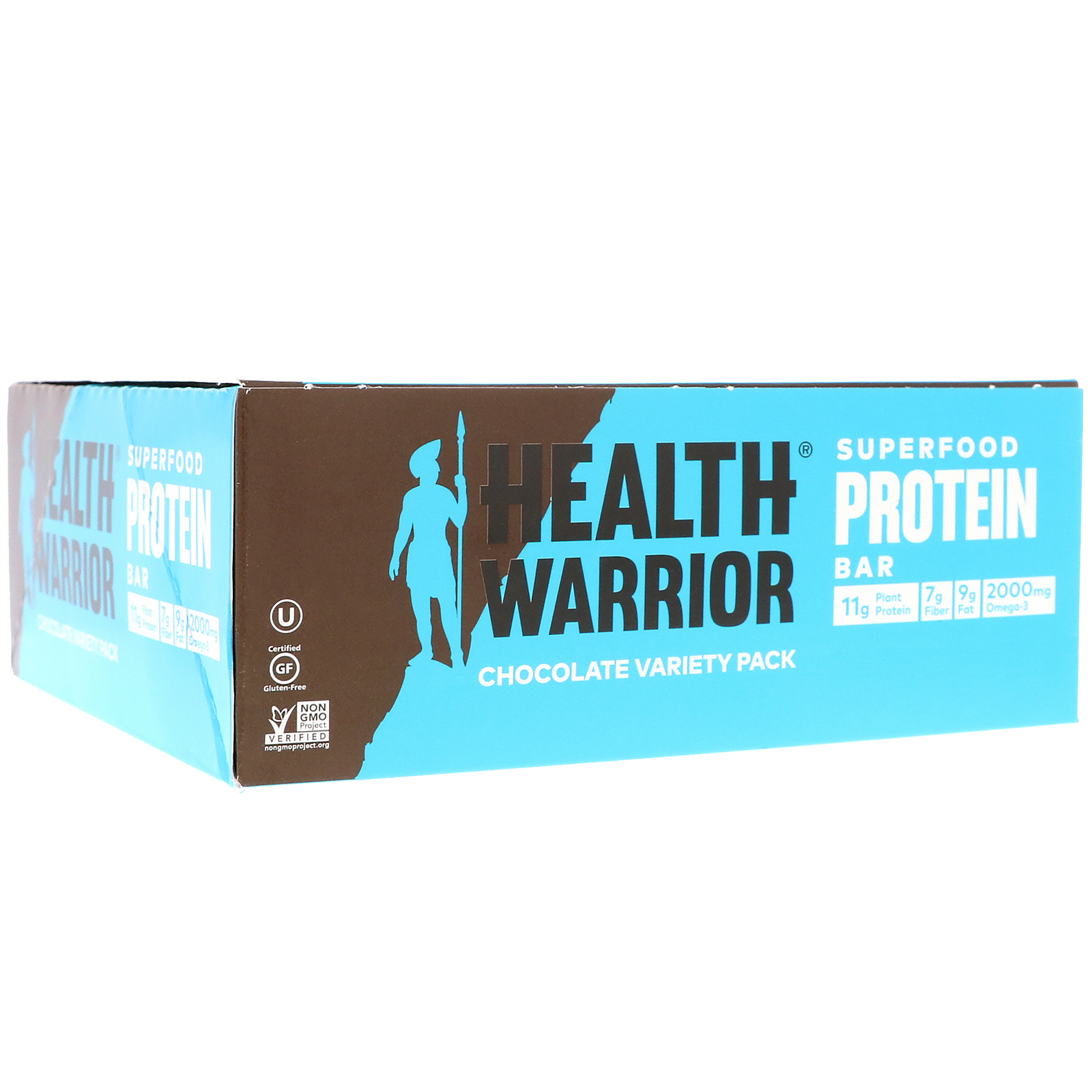 Health Warrior, Inc., Barra Proteica de Superalimentos, Pacote Variado de Chocolate, 12 barras, 1,76 onças (50 g) cada uma - Imagem 3