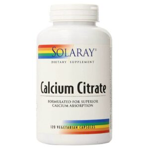 Solaray Citrato de cálcio 120 Cápsulas Vegetarianas