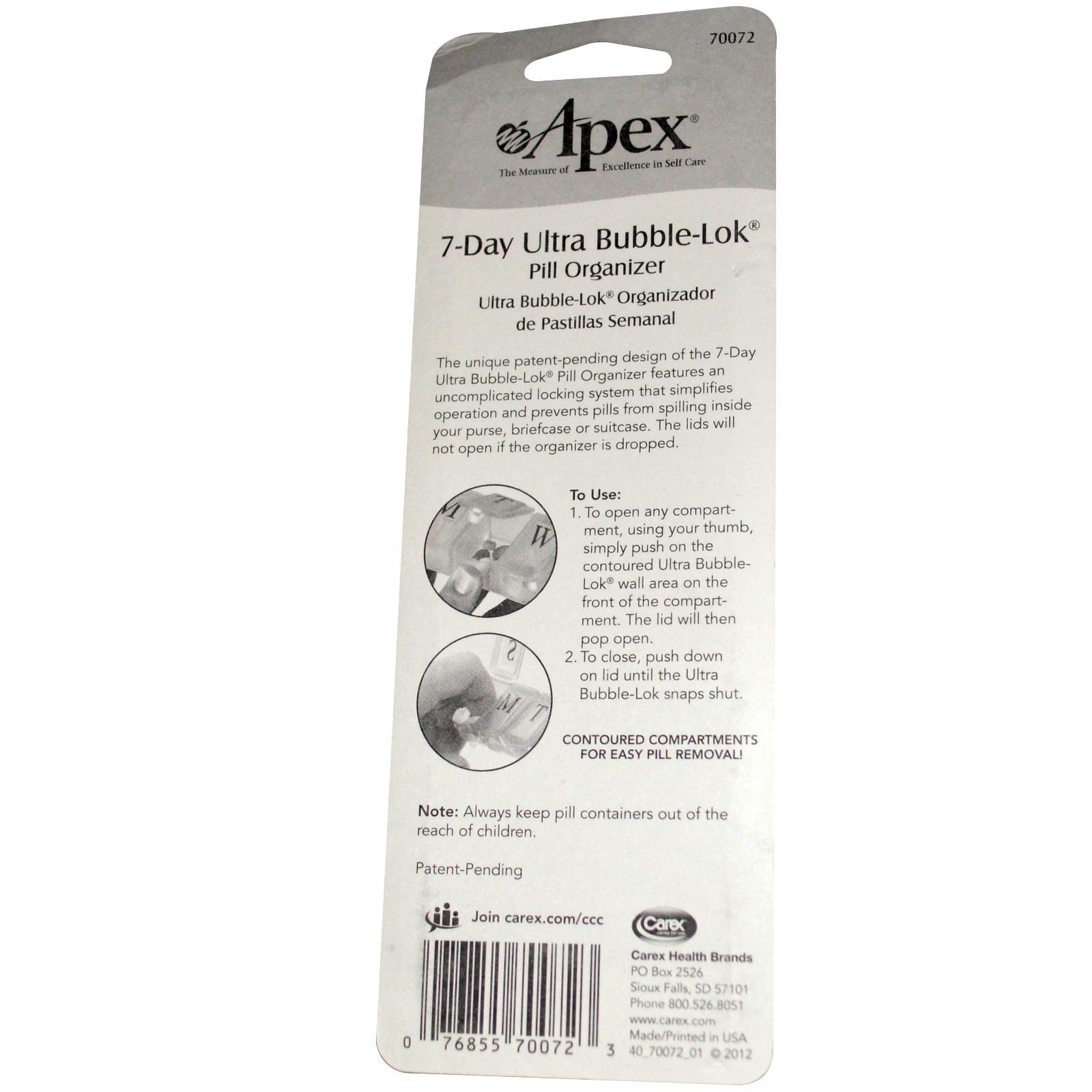 Apex, Pílula Organizadora 7 Dias, 1 Caixa de Pílulas - Imagem 2