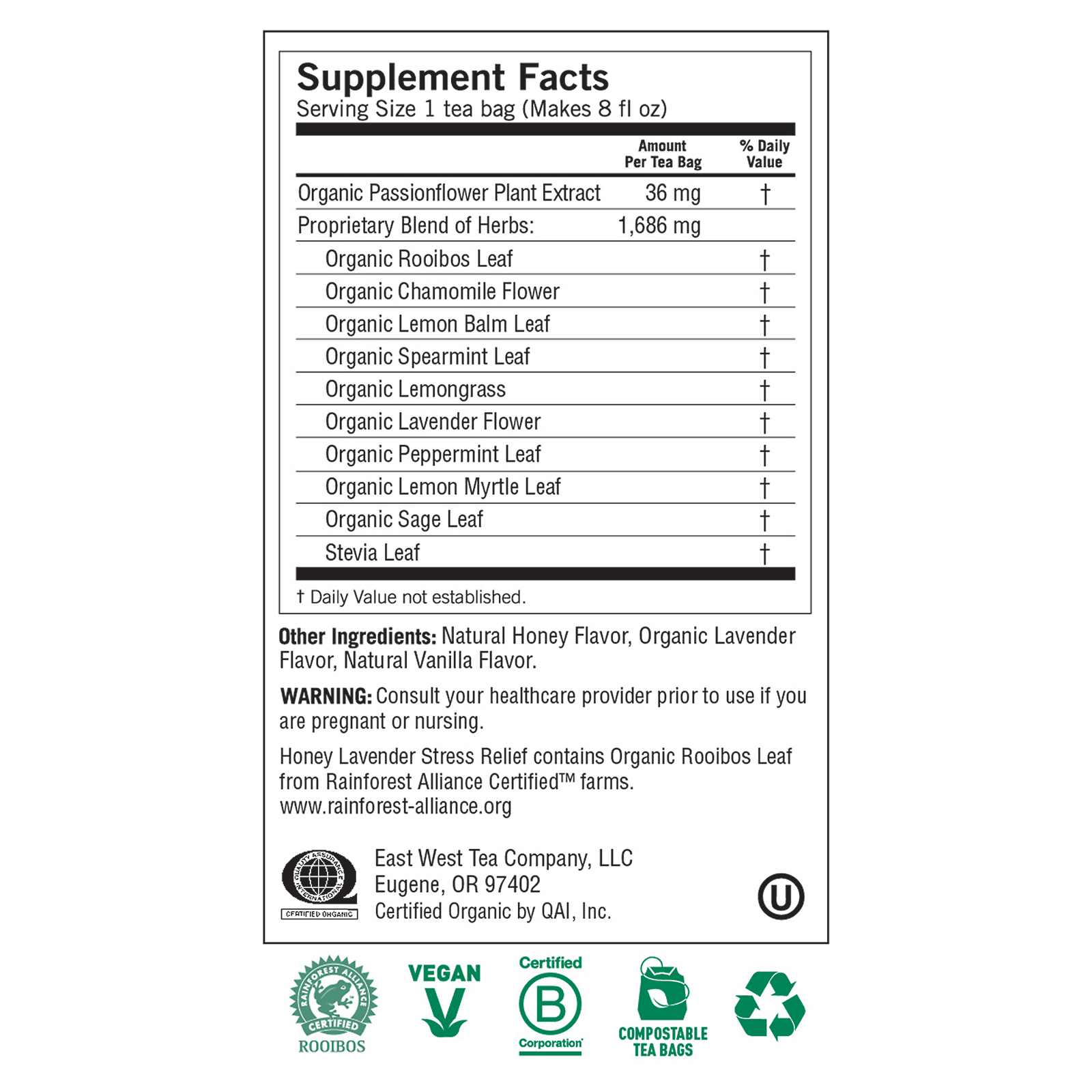 Yogi Tea, Alívio do Estresse com Mel e Lavanda, Sem cafeína, 16 saquinhos de chá, 1.02 oz (29 g) - Imagem 3