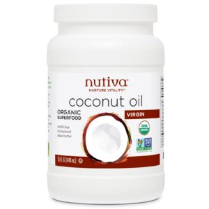 Nutiva, Óleo Orgânico de Coco, Virgem, 15 oz fl (444 ml)
