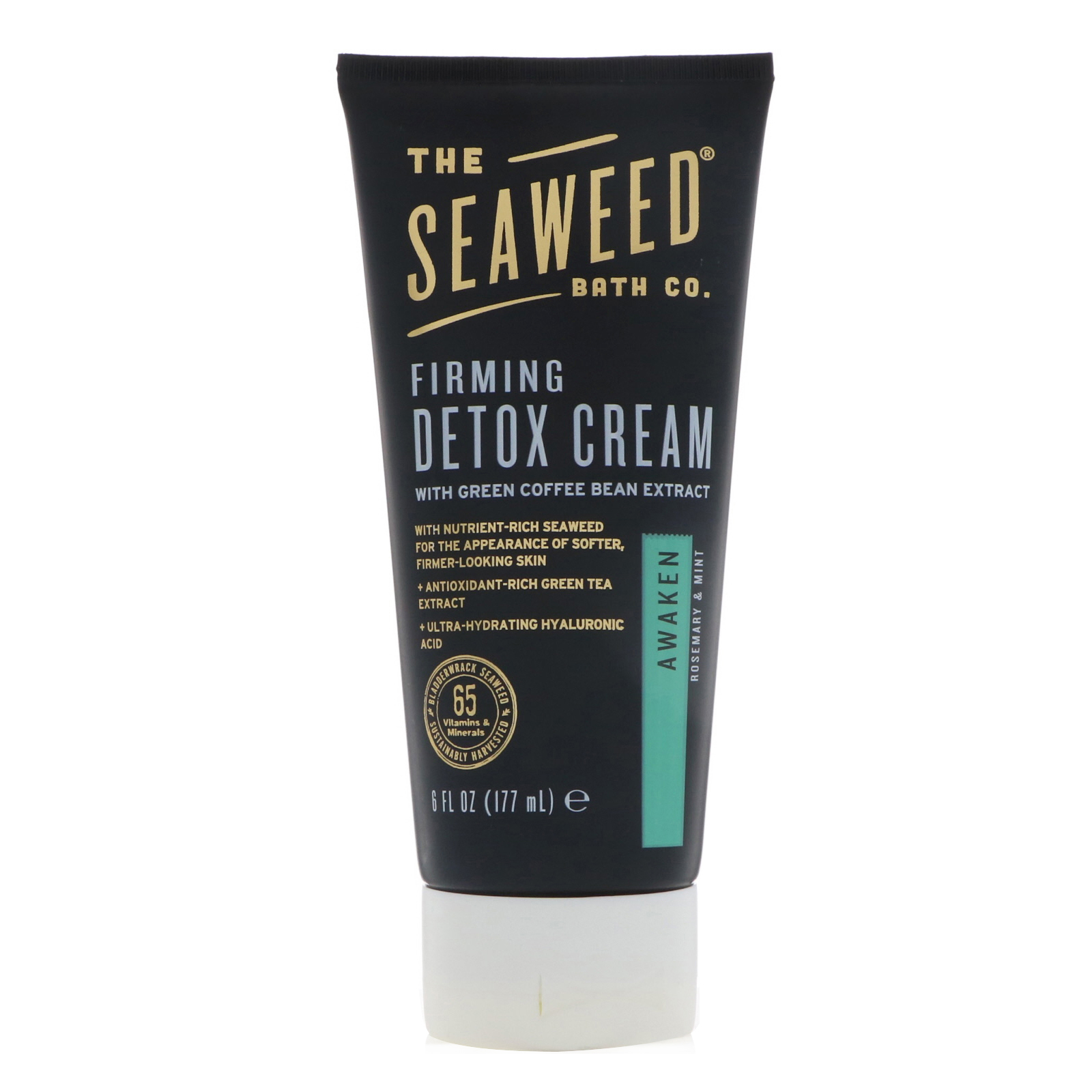 Seaweed Bath Co., Creme Desintoxicante Firmador Estimulante, Alecrim e Menta, 6 fl oz (177 ml)