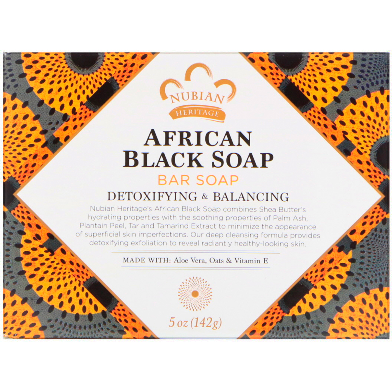 Nubian Heritage, Sabonete em barra African Black, 142 g