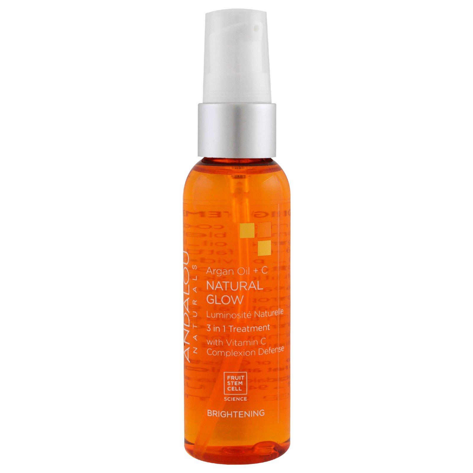 Andalou Naturals, Brilho Natural, Tratamento 3 em 1, Argan + Omega, Clareador, 1,9 oz (56 ml) - Imagem 3