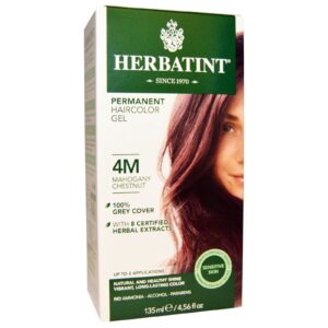 Herbatint, Permanent Herbal Haircolor Gel, 4M, Mahogany Chestnut, 4,56 fl oz (135 ml)