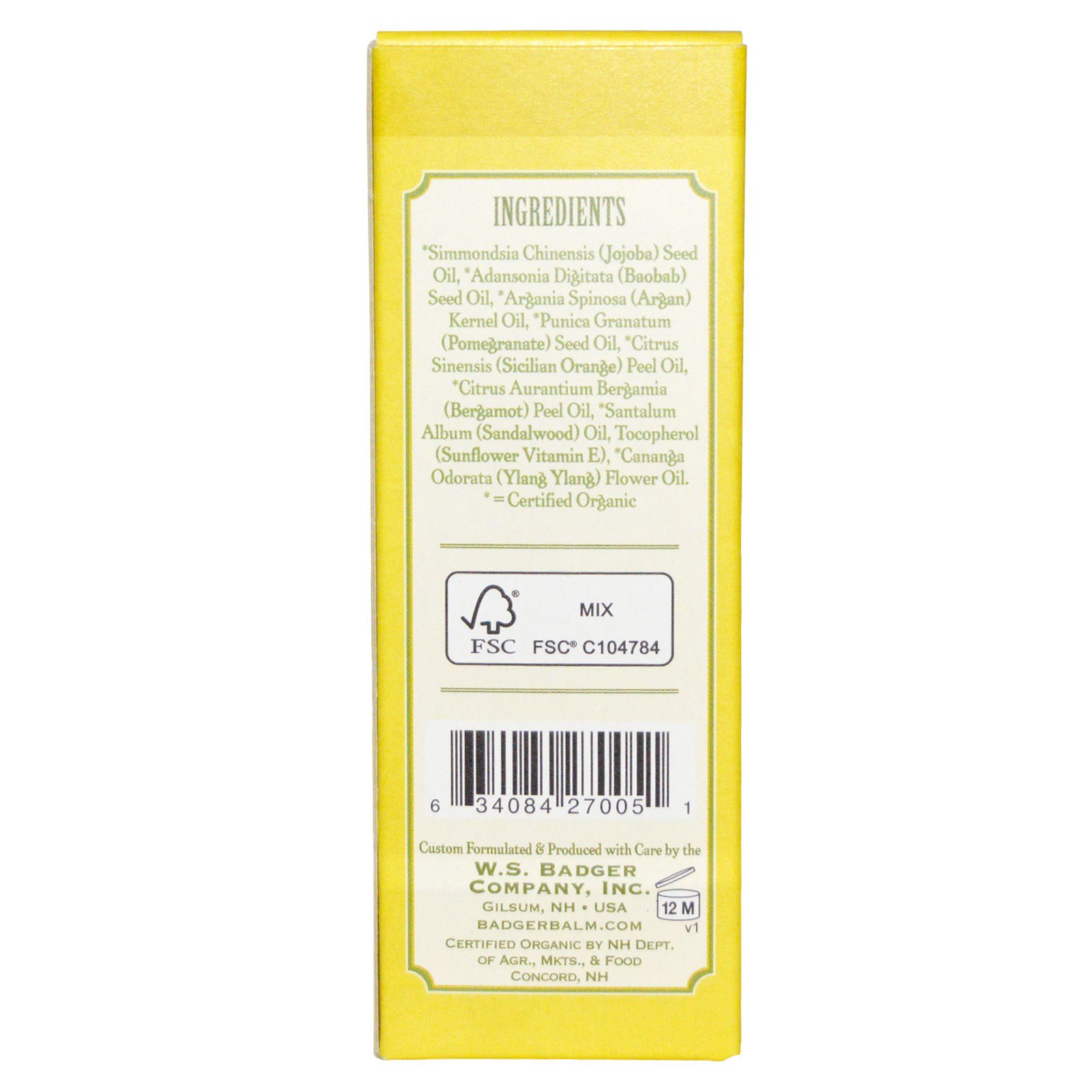 Badger Company, Óleo Facial de Argan, Para Todos os Tipos de Peles, 1 fl oz (29,5 ml) - Imagem 2