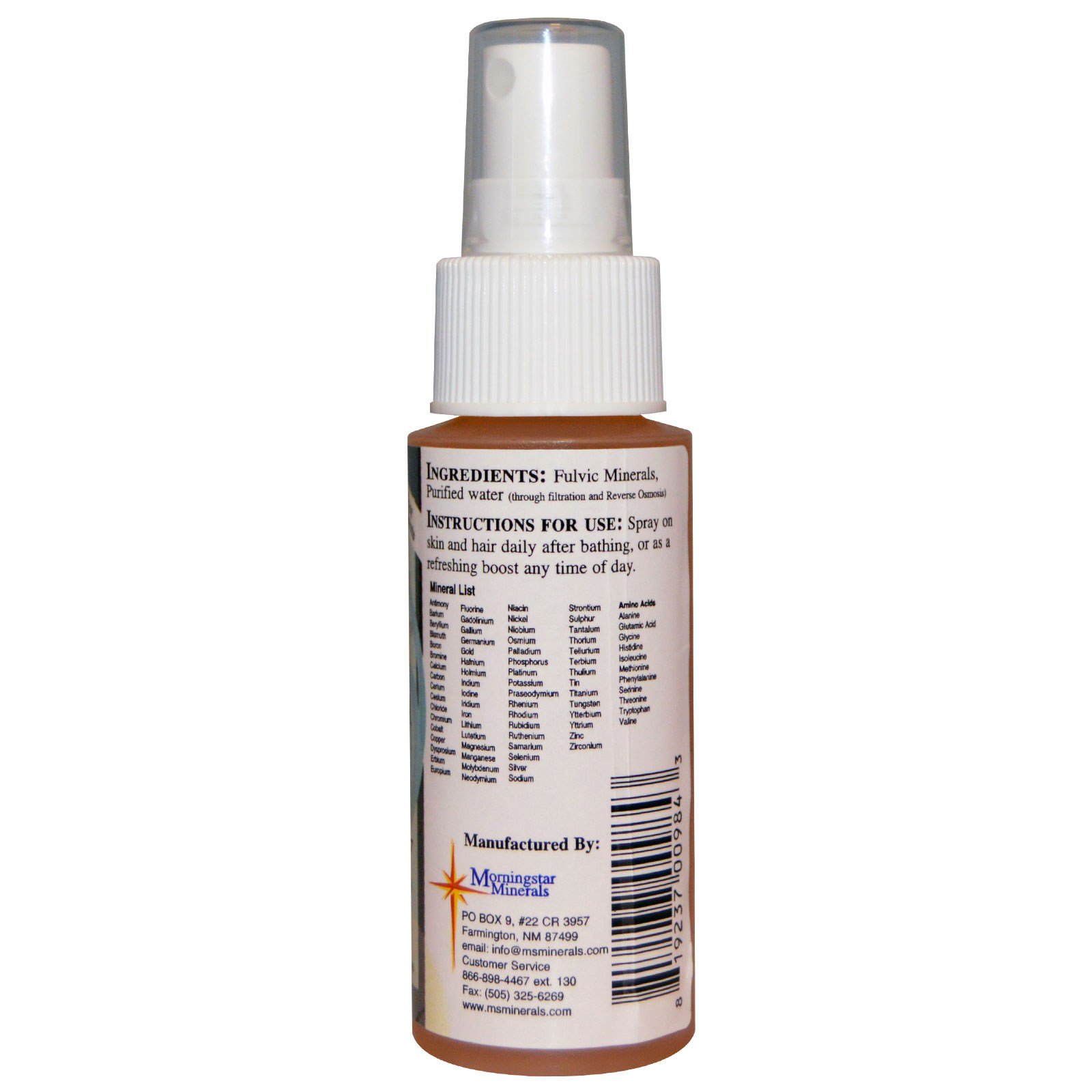 Morningstar Minerals, Spray Rejuvenescedor para Estimular a Derme, 2 fl oz (59 ml) - Imagem 2