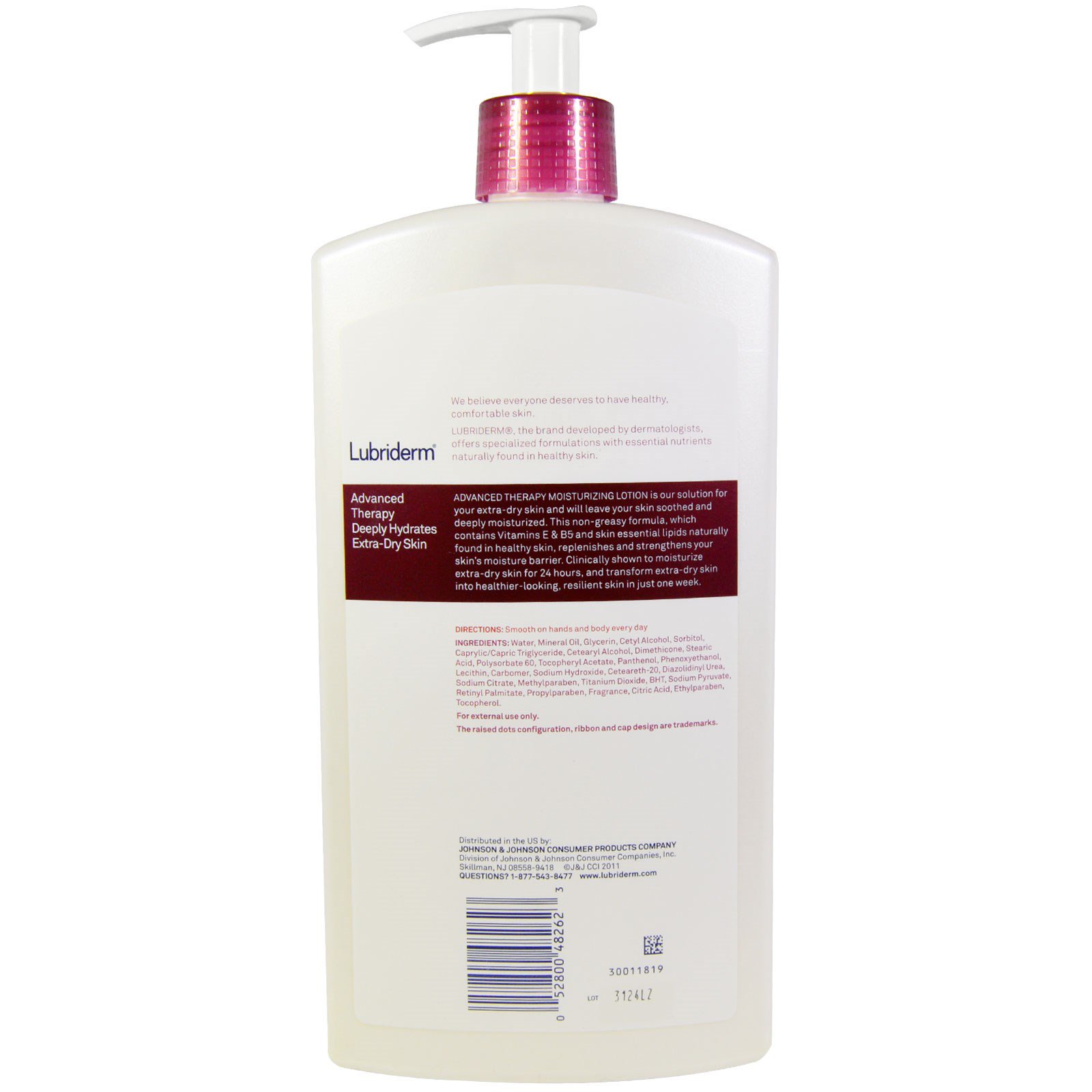 Lubriderm, Loção de Terapia Avançada, Hidrata Profundamente Peles Extra-Secas, 24 oz fl. (709 ml) - Imagem 2